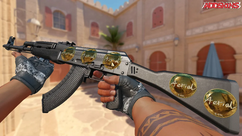 Sticker | Aerial (Gold) | Katowice 2019 inspecting