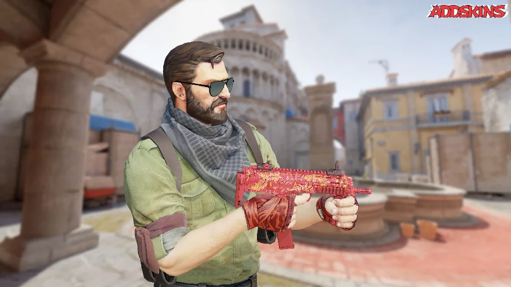 MP7 | Coral Paisley pose-3