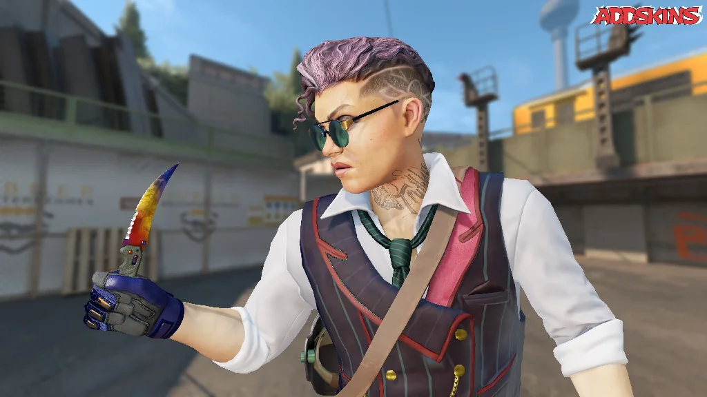 ★ Flip Knife | Marble Fade pose-2