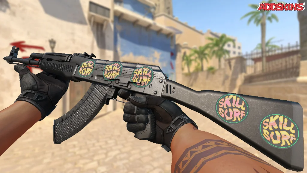 Sticker | Coral Skill Surf (Holo) inspecting
