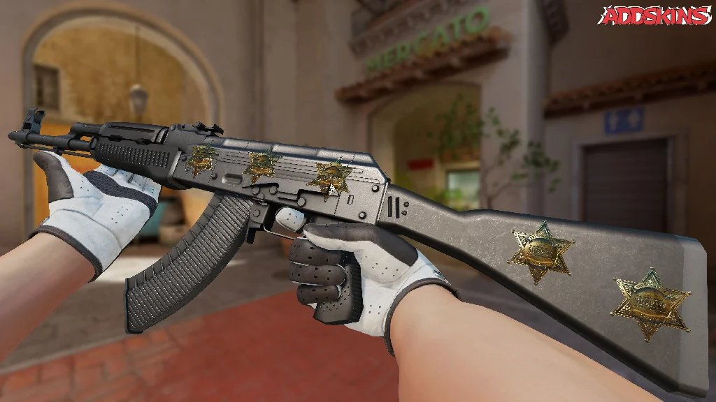Sticker | New Sheriff (Foil) inspecting