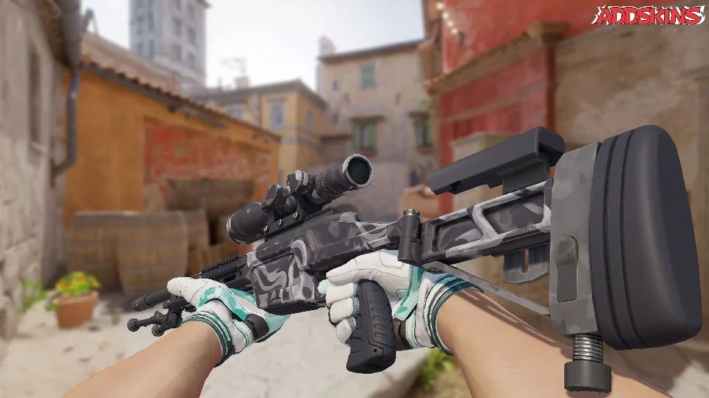SSG 08 | Grey Smoke inspecting