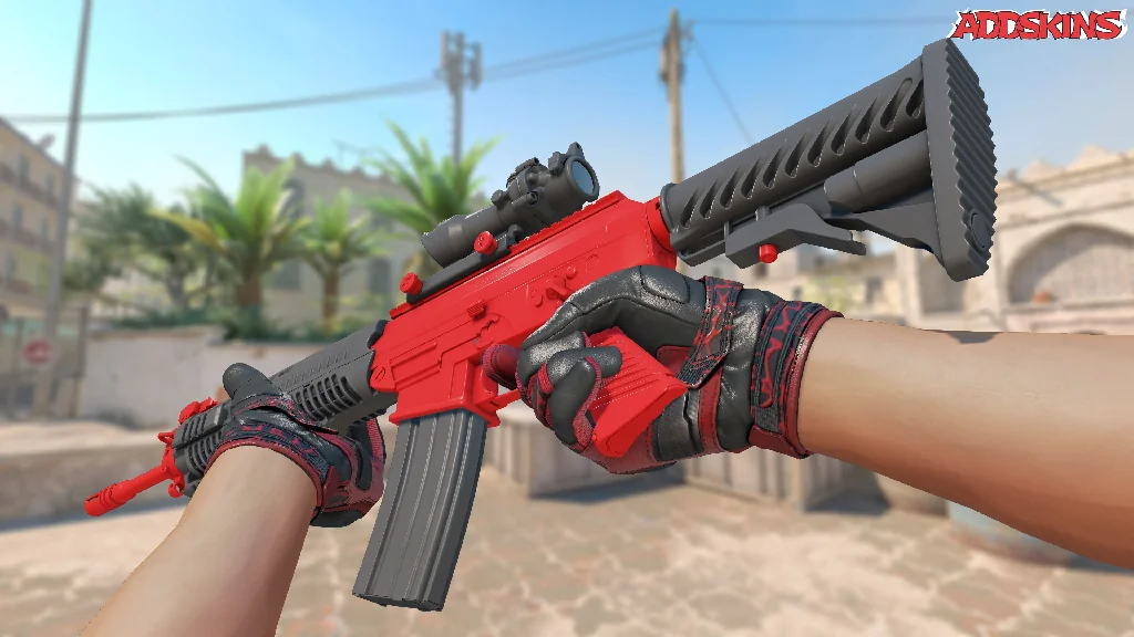 SG 553 | Candy Apple inspecting