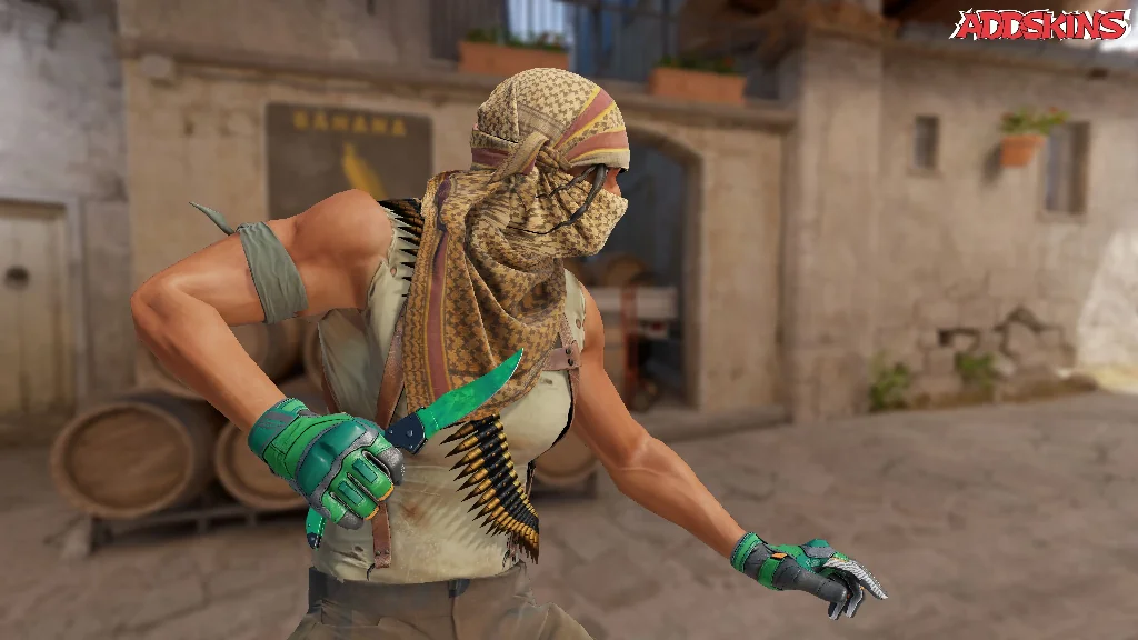 ★ Falchion Knife | Gamma Doppler Emerald pose-3