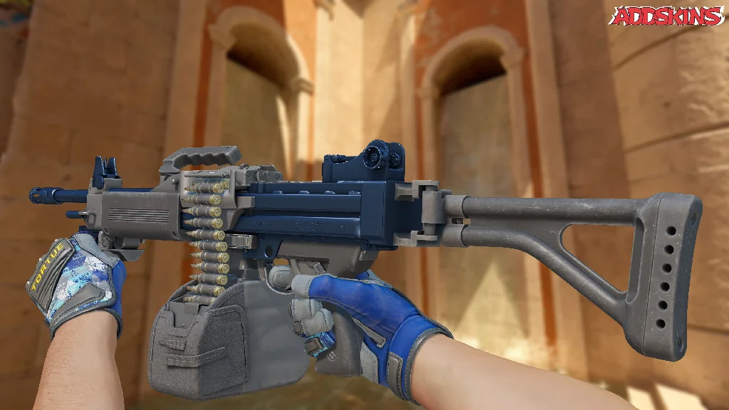 Negev | Anodized Navy inspecting