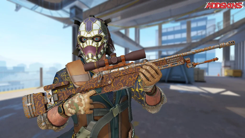 SSG 08 | Orange Filigree pose-1