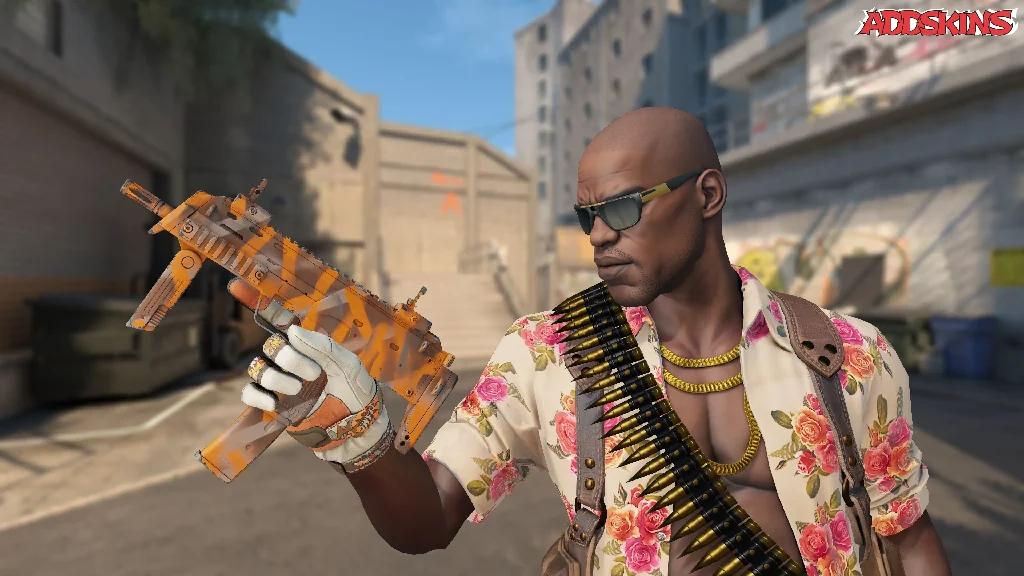 MP7 | Orange Peel pose-2