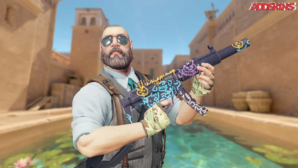 MP5-SD | Neon Squeezer pose-2