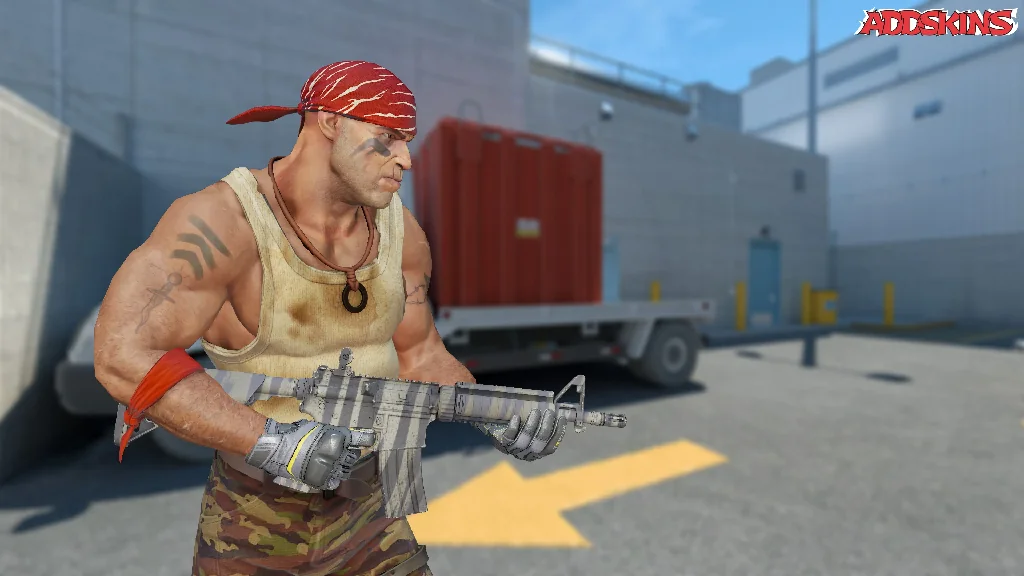 M4A4 | Faded Zebra pose-3