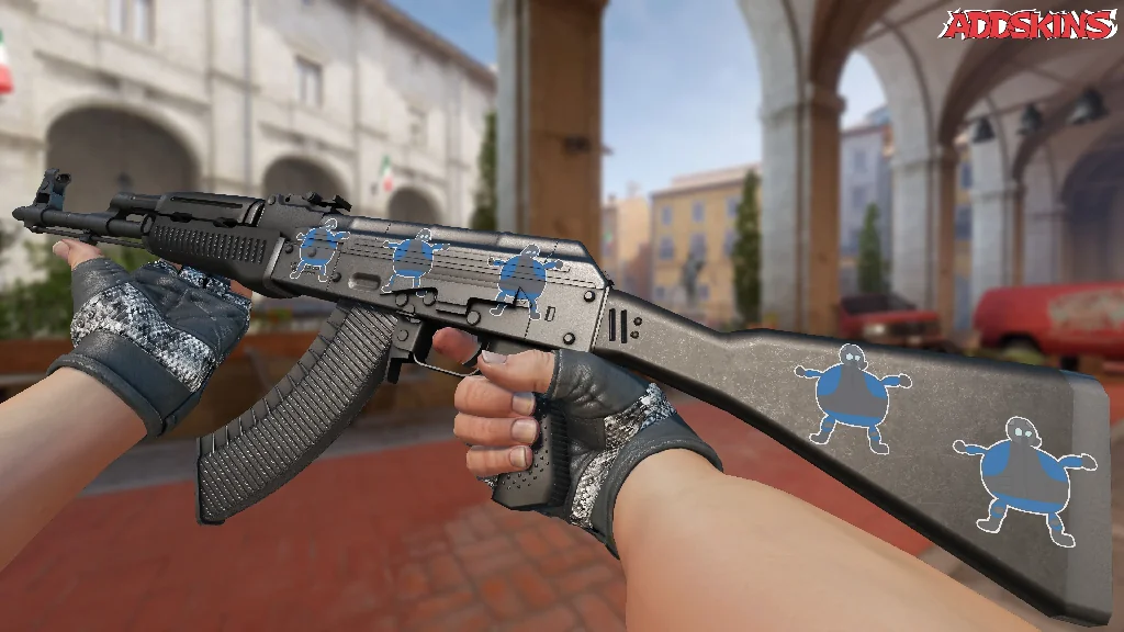 Sticker | Poorly Drawn SAS inspecting