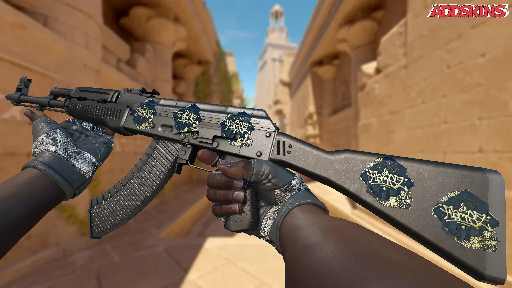 Sticker | FlameZ (Gold) | Rio 2022 inspecting