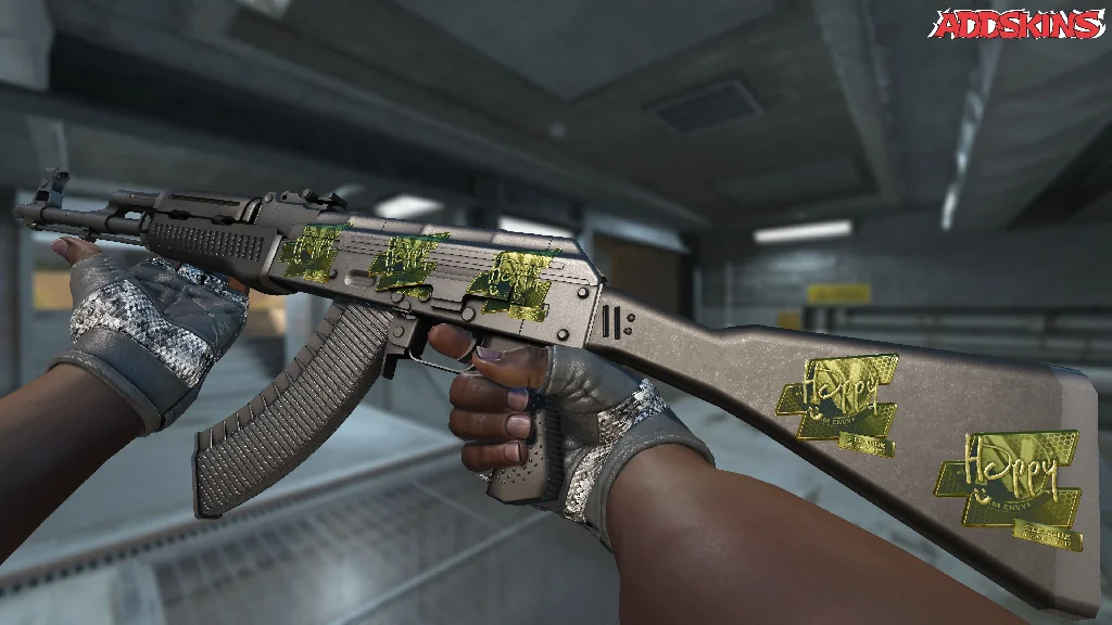 Sticker | Happy (Gold) | Atlanta 2017 inspecting