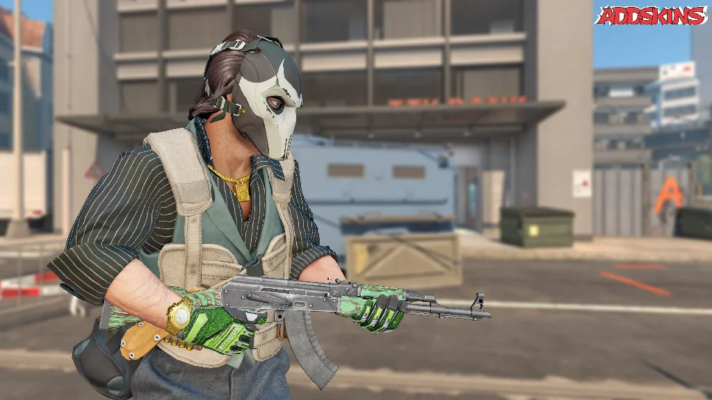 AK-47 | Green Laminate pose-3