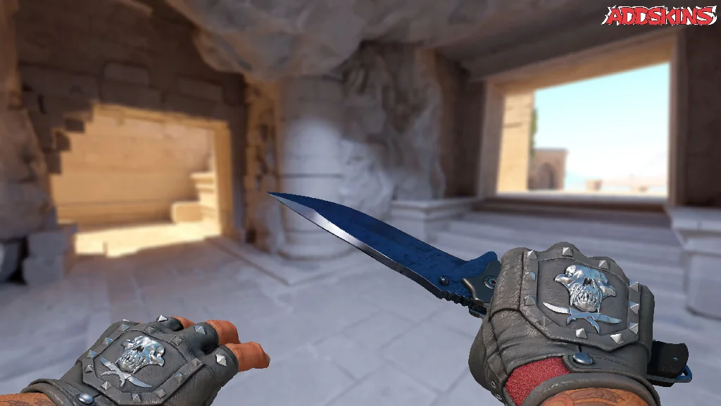 ★ Nomad Knife | Blue Steel holding