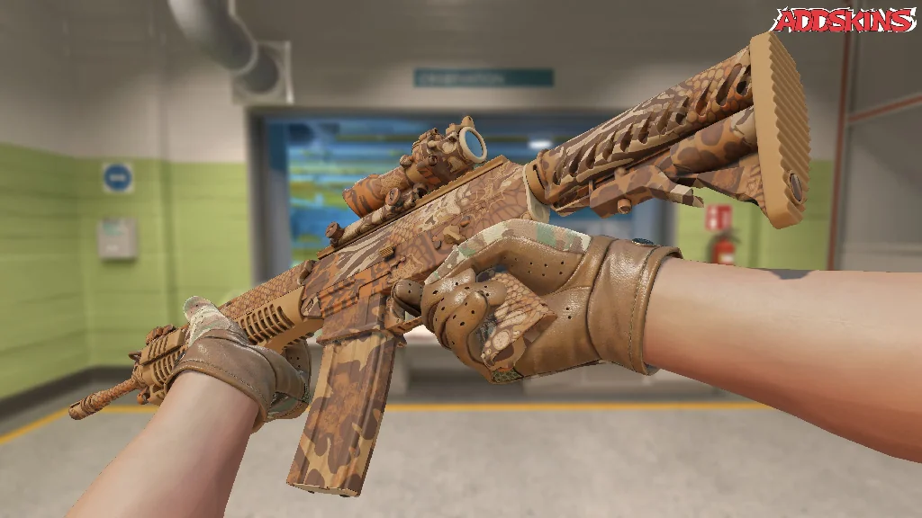 SG 553 | Safari Print inspecting