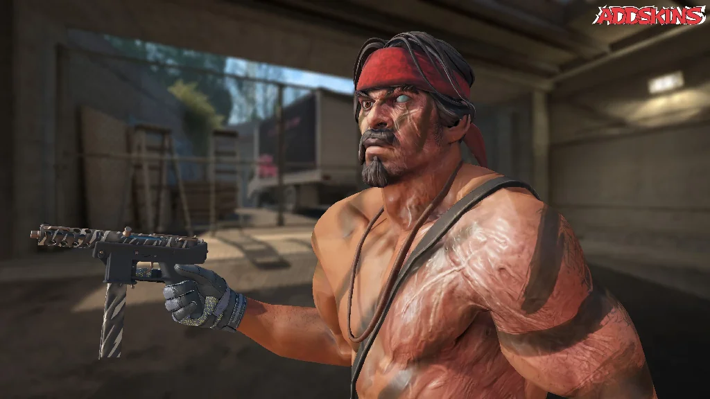 Tec-9 | Tiger Stencil pose-3
