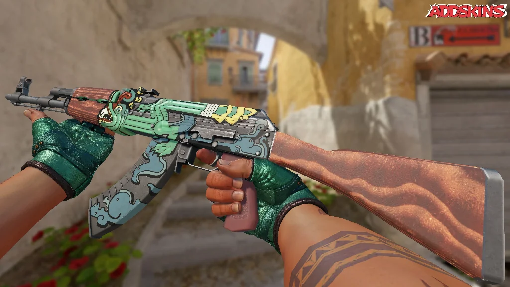AK-47 | Fire Serpent inspecting