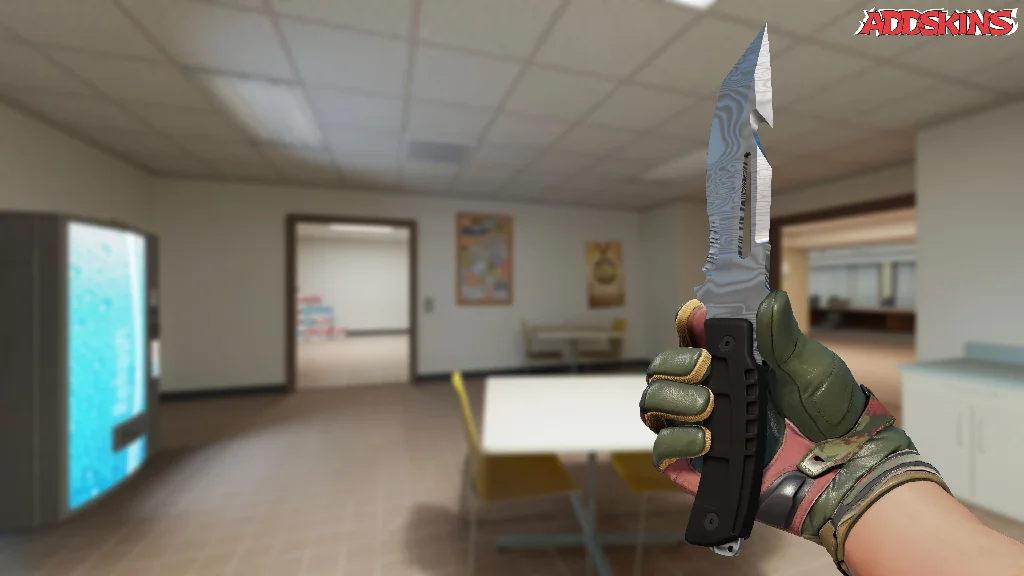 ★ Survival Knife | Damascus Steel inspecting