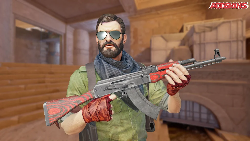 AK-47 | Red Laminate pose-1