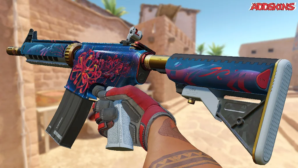 M4A4 | Spider Lily inspecting