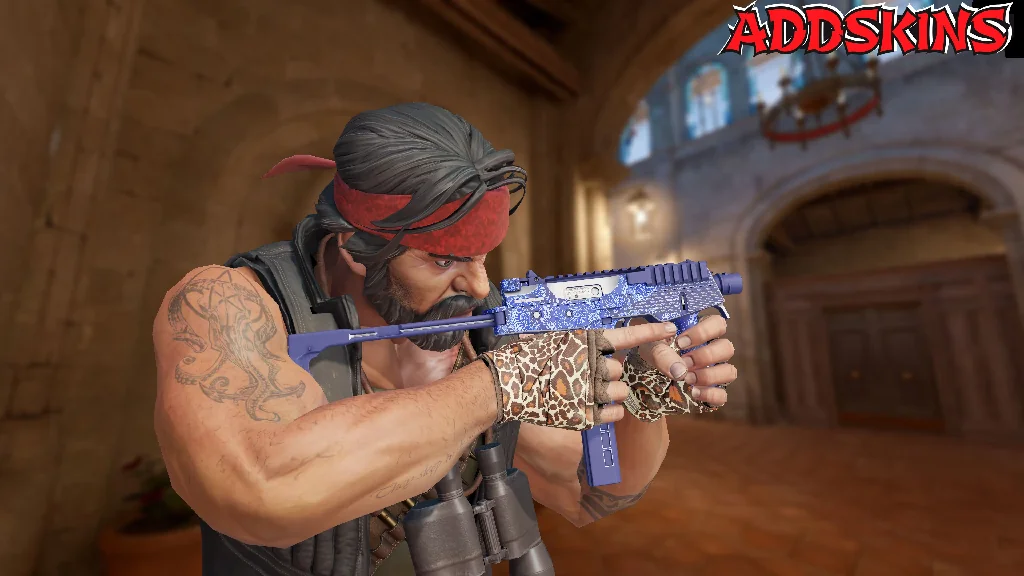MP9 | Cobalt Paisley pose-3