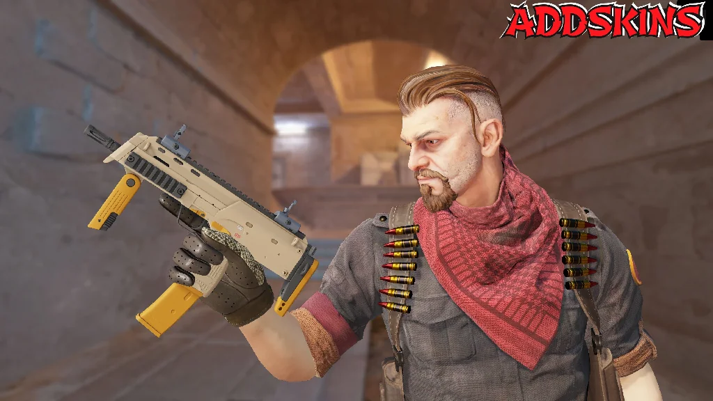 MP7 | Short Ochre pose-2