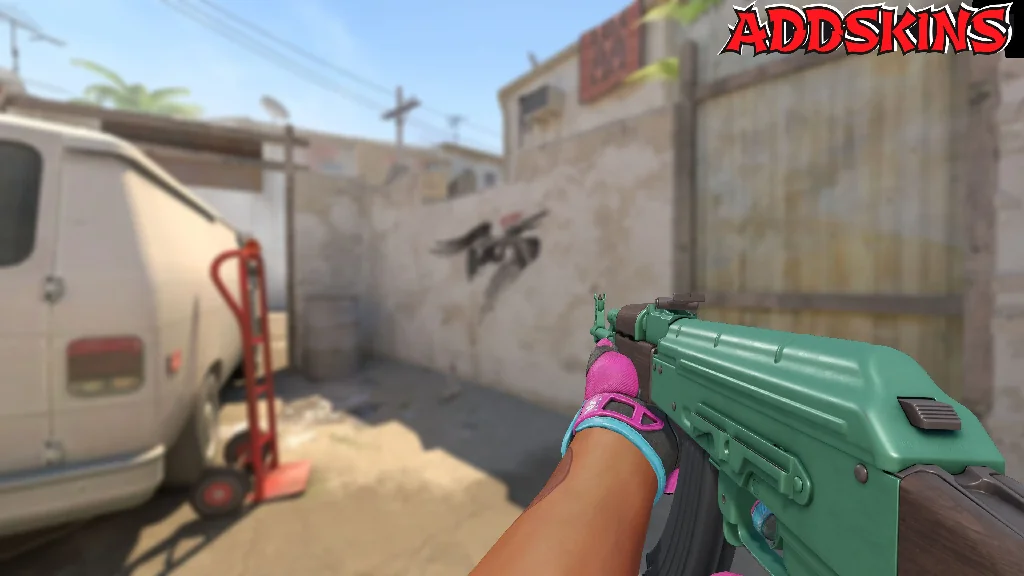 AK-47 | Wintergreen holding
