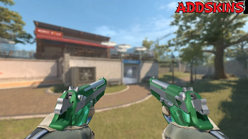 Dual Berettas | Polished Malachite holding