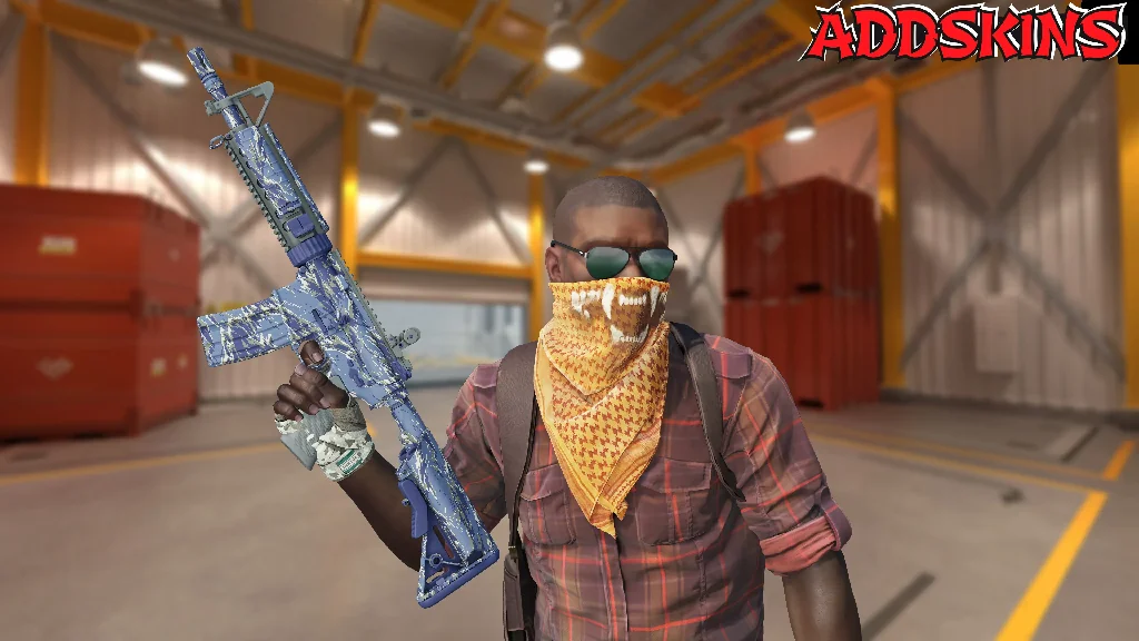 M4A4 | Naval Shred Camo pose-2