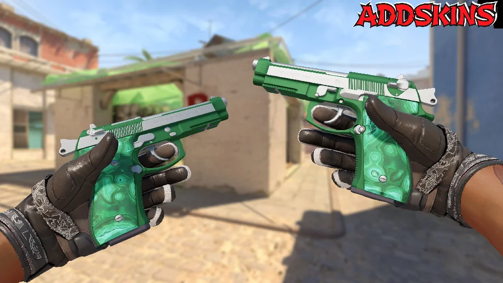 Dual Berettas | Polished Malachite inspecting