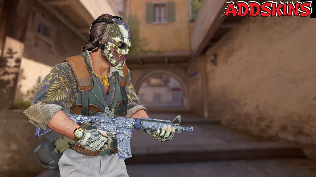M4A4 | Naval Shred Camo pose-3