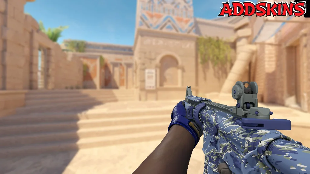 M4A4 | Naval Shred Camo holding