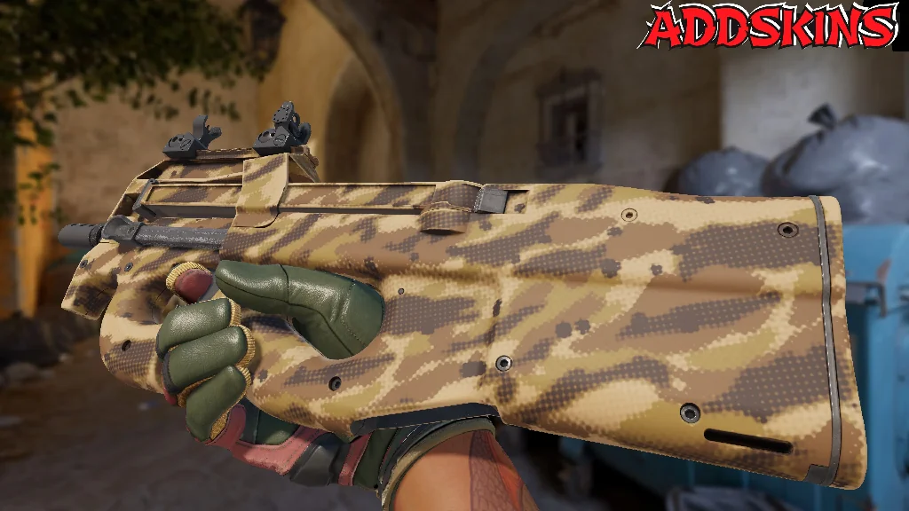 P90 | Desert Halftone inspecting