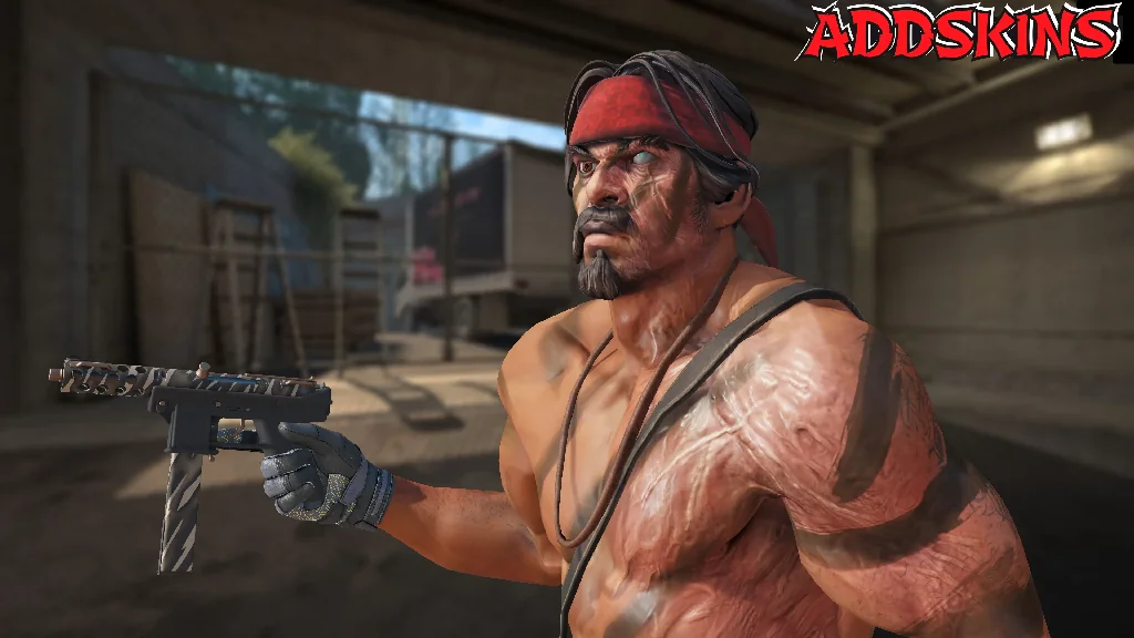 Tec-9 | Tiger Stencil pose-3