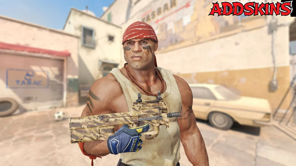 P90 | Desert Halftone pose-1