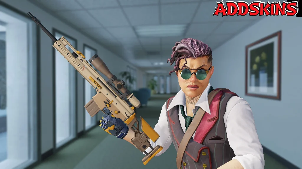 SCAR-20 | Short Ochre pose-2