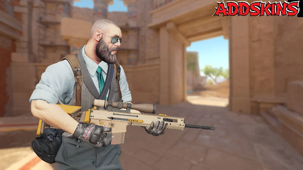 SCAR-20 | Short Ochre pose-3