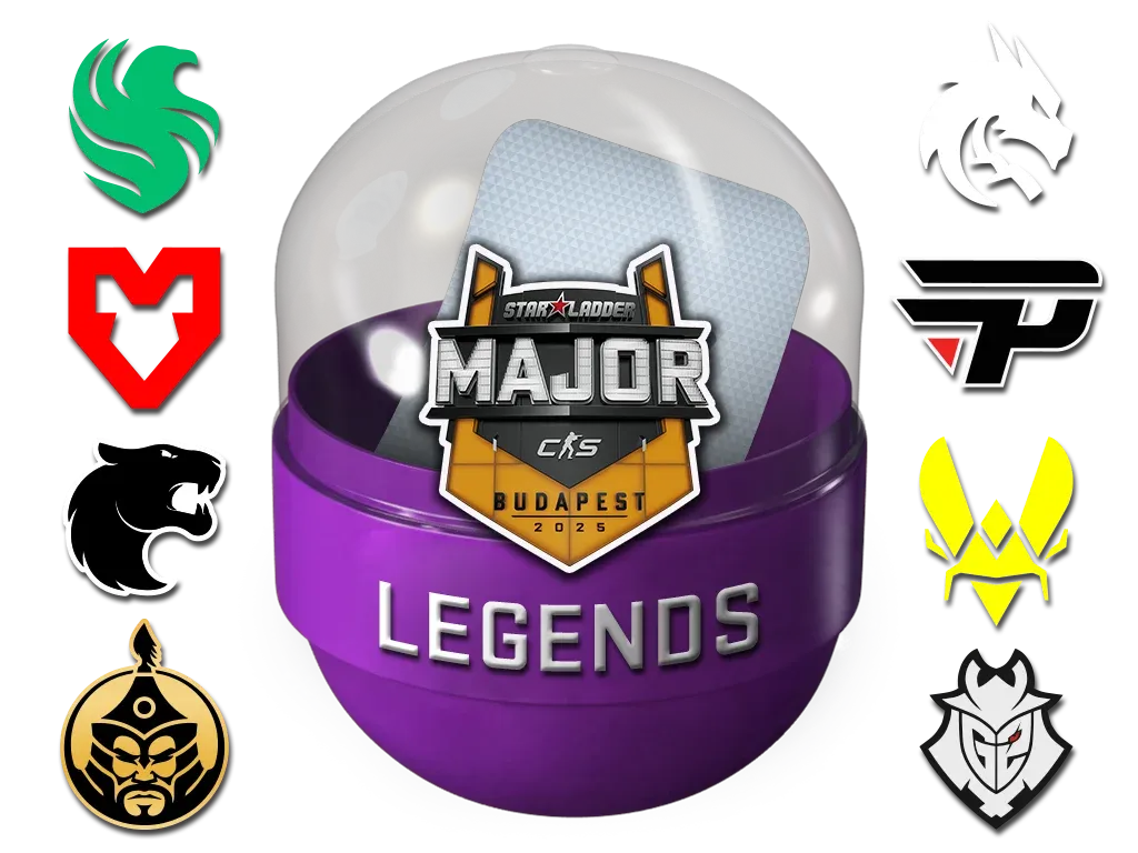 Капсула с наклейками легенд StarLadder Budapest Major 2025