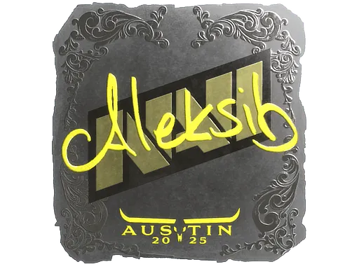 Наклейка | Aleksib (металлическая) | Остин-2025