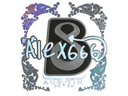 Наклейка | alex666 (голографическая) | Остин-2025