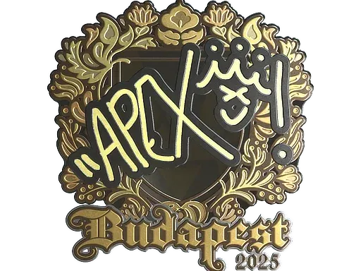Наклейка | apEX (золотая) | Будапешт-2025