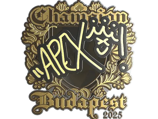 Наклейка | apEX (золотая, чемпион) | Будапешт-2025