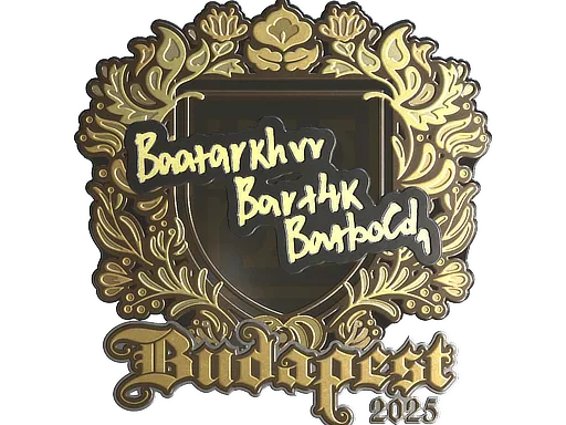 Наклейка | Bart4k (золотая) | Будапешт-2025