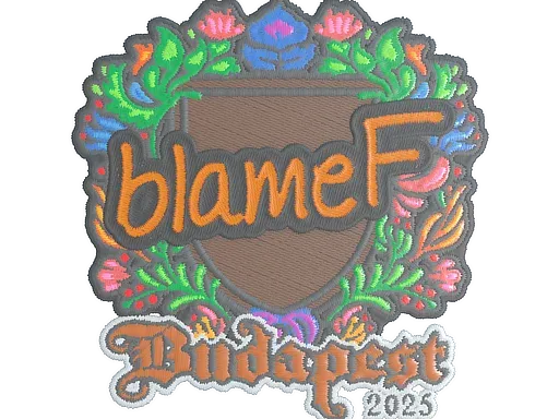 Наклейка | blameF (вышитая) | Будапешт-2025