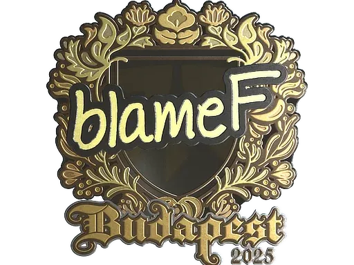 Наклейка | blameF (золотая) | Будапешт-2025
