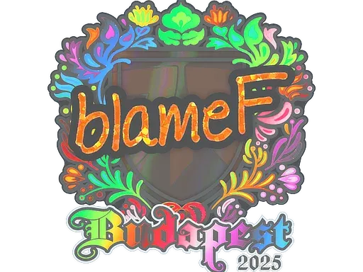Наклейка | blameF (голографическая) | Будапешт-2025