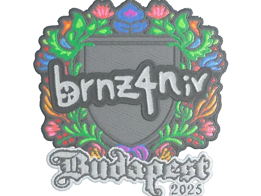 Наклейка | brnz4n (вышитая) | Будапешт-2025