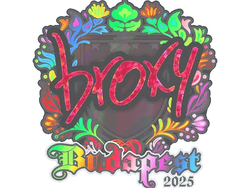 Наклейка | broky (голографическая) | Будапешт-2025