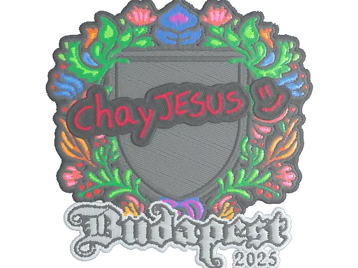 Наклейка | chayJESUS (вышитая) | Будапешт-2025