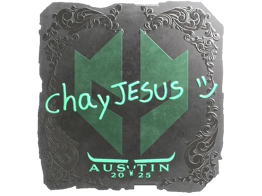 Наклейка | chayJESUS (металлическая) | Остин-2025